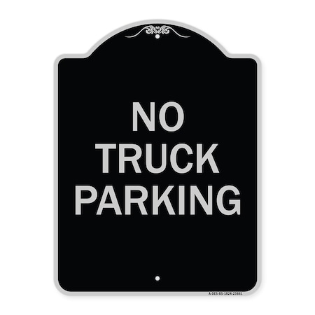 Signmission No Parking No Truck Parking Heavy-Gauge Aluminum Architectural Sign, 24" x 18", BS-1824-23661 A-DES-BS-1824-23661